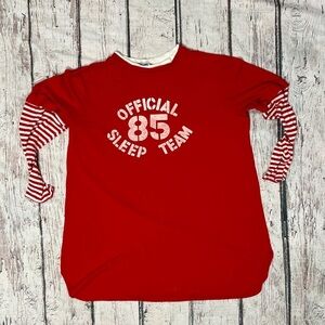 Vintage 1980s Official Sleep Team 1985 Red Bed Shirt